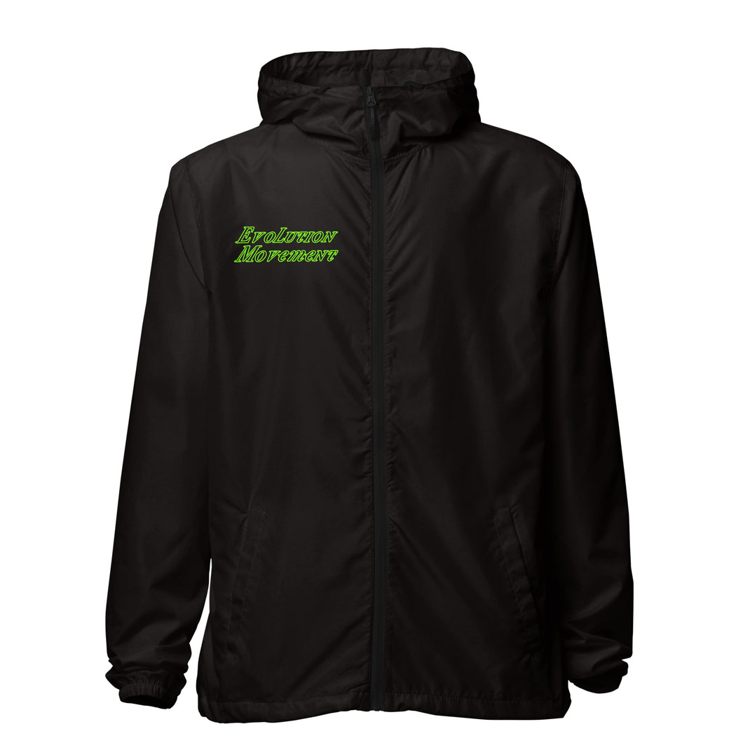 Evolution Movement Unisex lightweight zip up windbreaker